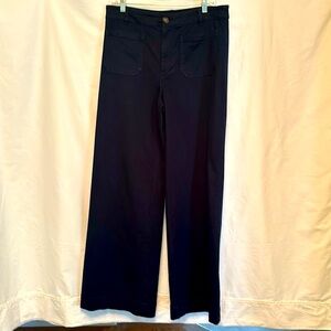 LOFT PALMER WIDE LEG PANT IN TWILL